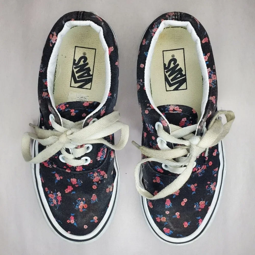 Vans Kids Floral Authentic Shoe Youth Size 13.5